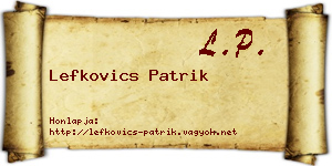 Lefkovics Patrik névjegykártya