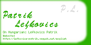 patrik lefkovics business card